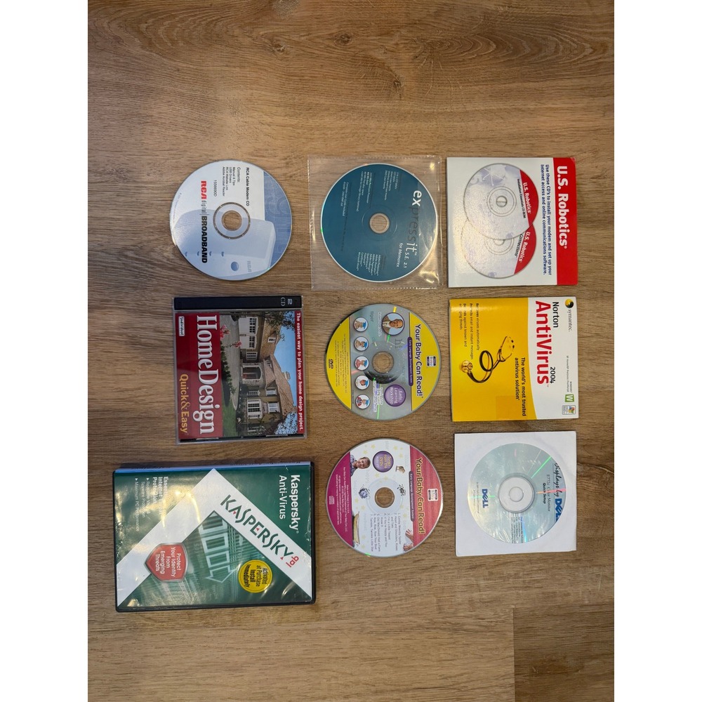 Vintage Software Bundle Norton Kaspersky Home Design Your Baby Can Read Lot of 9